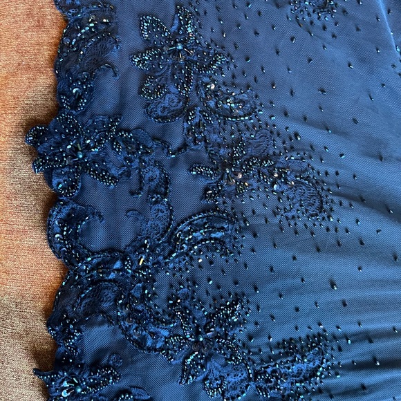 Mother of the Bride blue sequin gown. Only worn twice in the last 24 years. - Picture 13 of 15